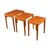 Retro Teak 1960s Mid Century Nest Of 3 Side Coffee Tables