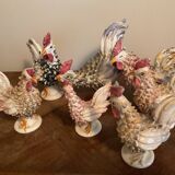 Coqs en porcelaine