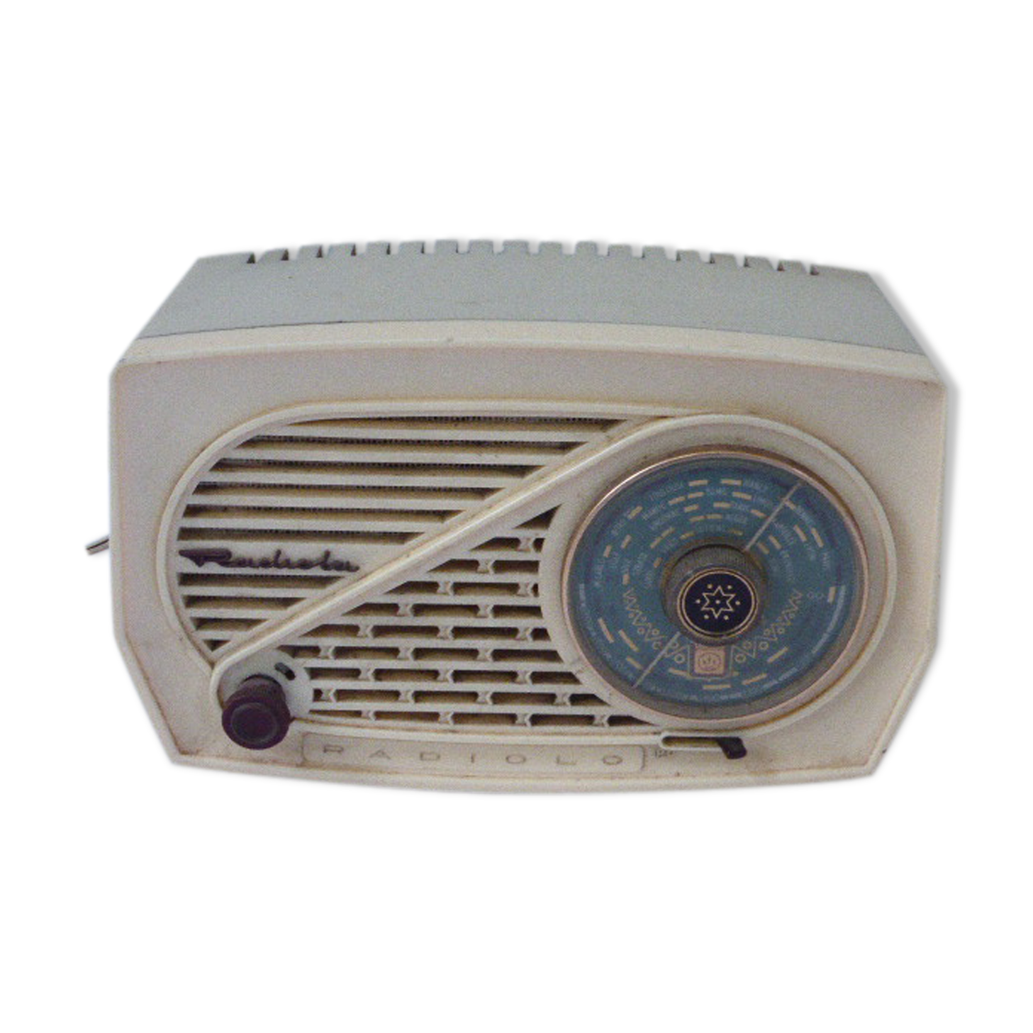 Poste de radio, Radiolo de Radiola, en bakelite creme vintage 1960