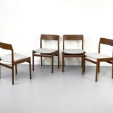 Chaises de Salle à Manger en Teck par Johannes Nørgaard, Danemark, Set de 4, 1960s