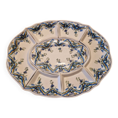 Large display plate with 7 pieces in Greek pottery.