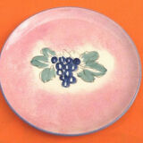 1970s Suite of 6 dessert plates Fruit decoration (lemon, grape, pear ...)