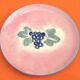 1970s Suite of 6 dessert plates Fruit decoration (lemon, grape, pear ...)