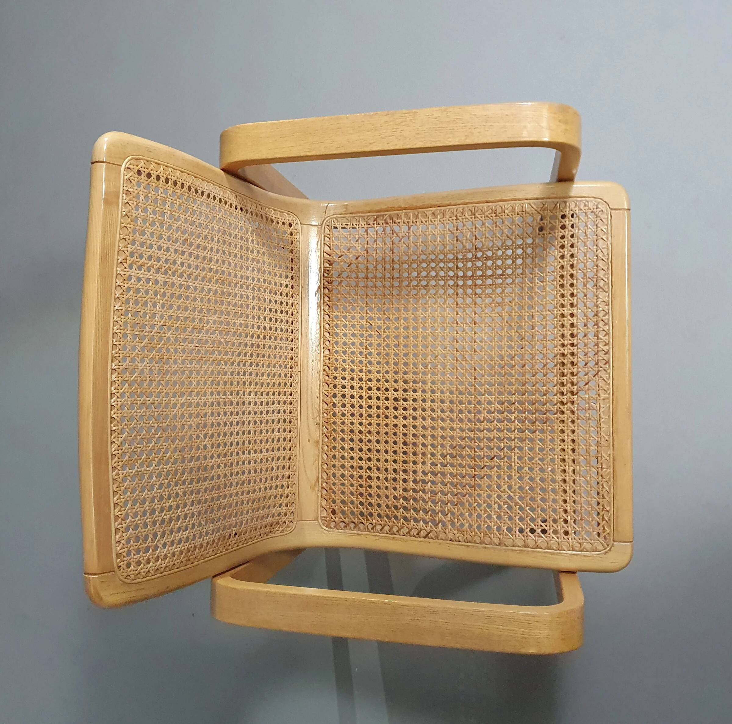Beech wood and webbing side chair by Olivo Pietro, Italy, 1970s