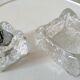 Lighter and ashtray in frosted glass Kalmar design 70s