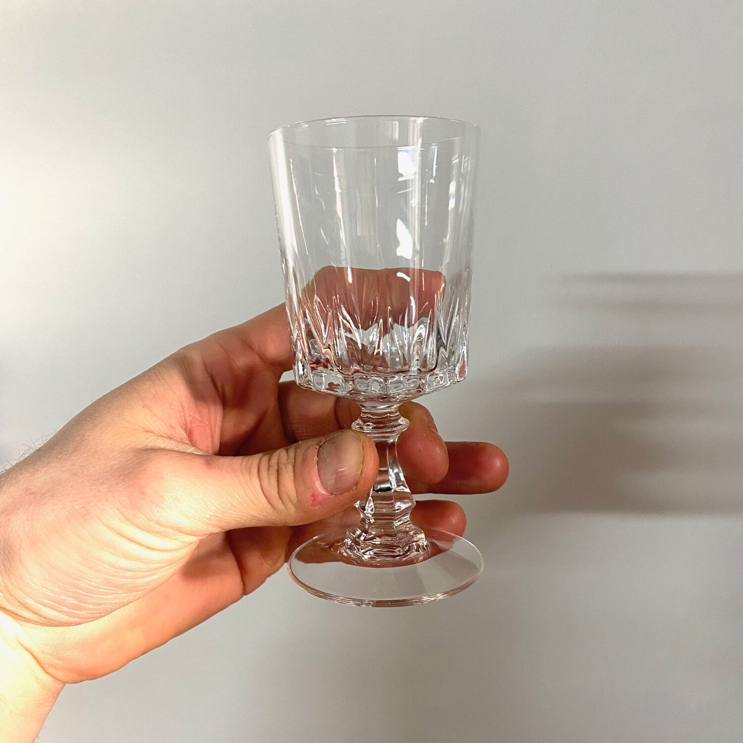 Vintage Arques crystal glasses, Louvre model