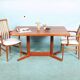 Danish design renovated dining table, sixties teak dining