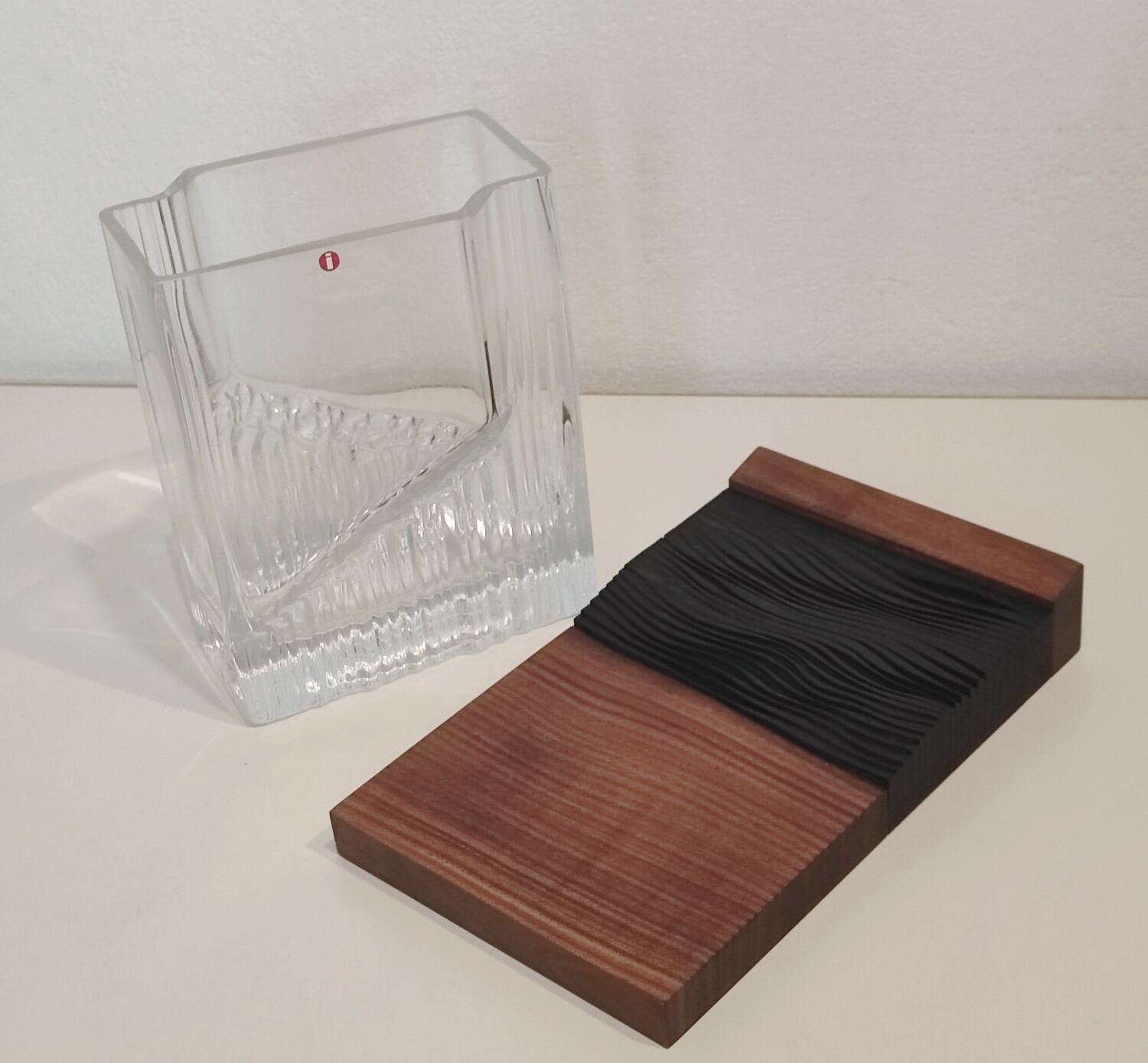 Scandinavian glass vase by vintage Tapio Wirkkala.