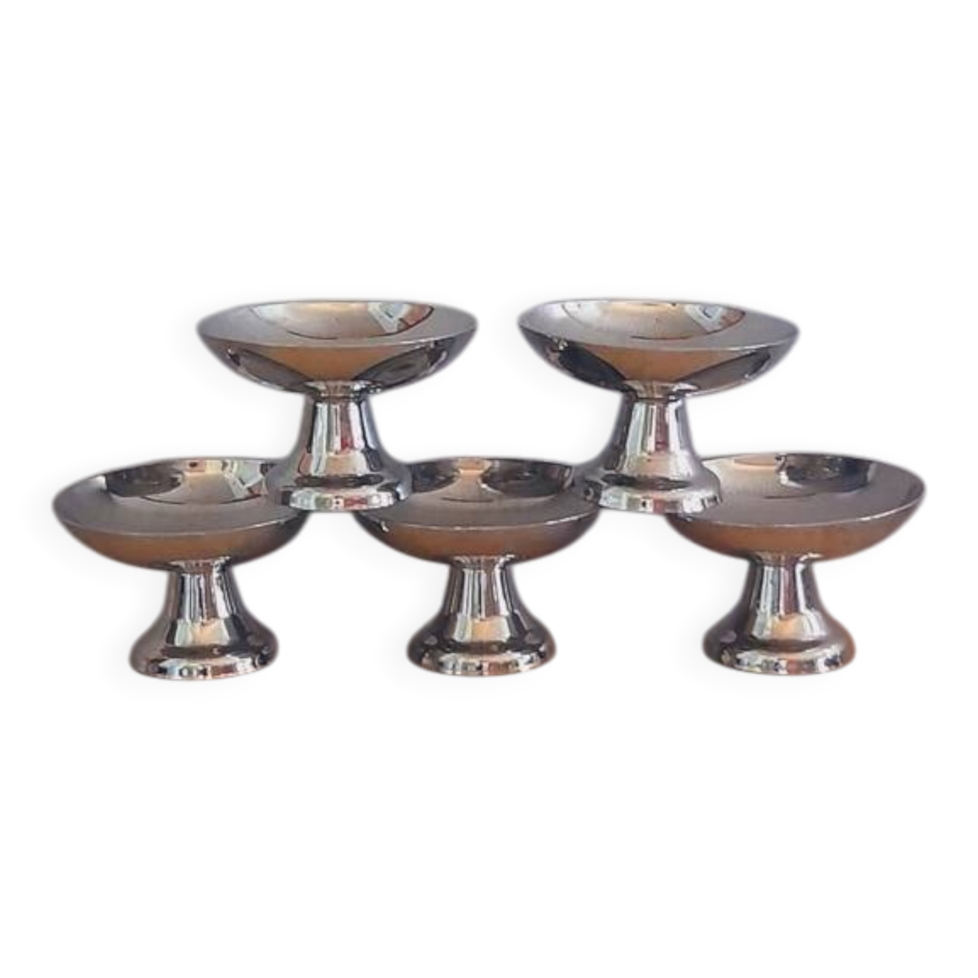 Coupes à glaces /desserts en inox 1970