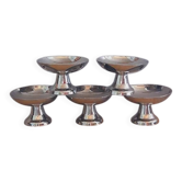 Ice cream/dessert bowls in stainless steel 1970