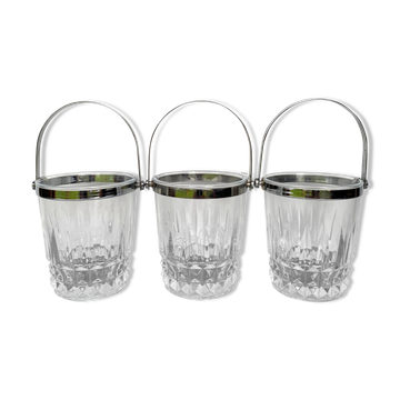 Vintage crystal ice cube buckets