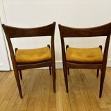 Set of 2 Danish chairs 1960 in teak and beech