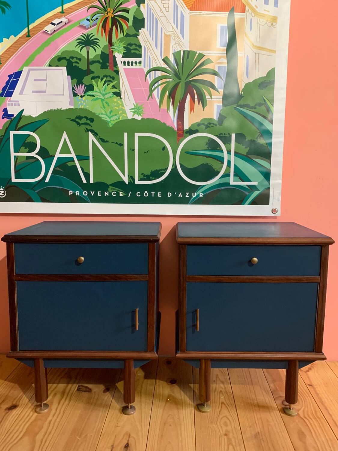Pair of vintage bedside tables 1960