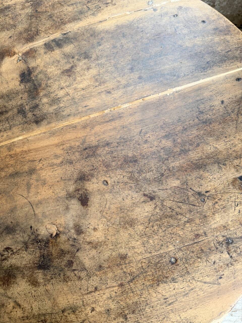 Oval walnut farmhouse table