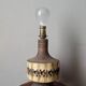 Lamp base in stoneware, handcrafted, bohemian Scandinavian style.