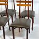 Set of six Mid-century Italian wood chairs