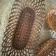 3 matching wicker bread baskets.
