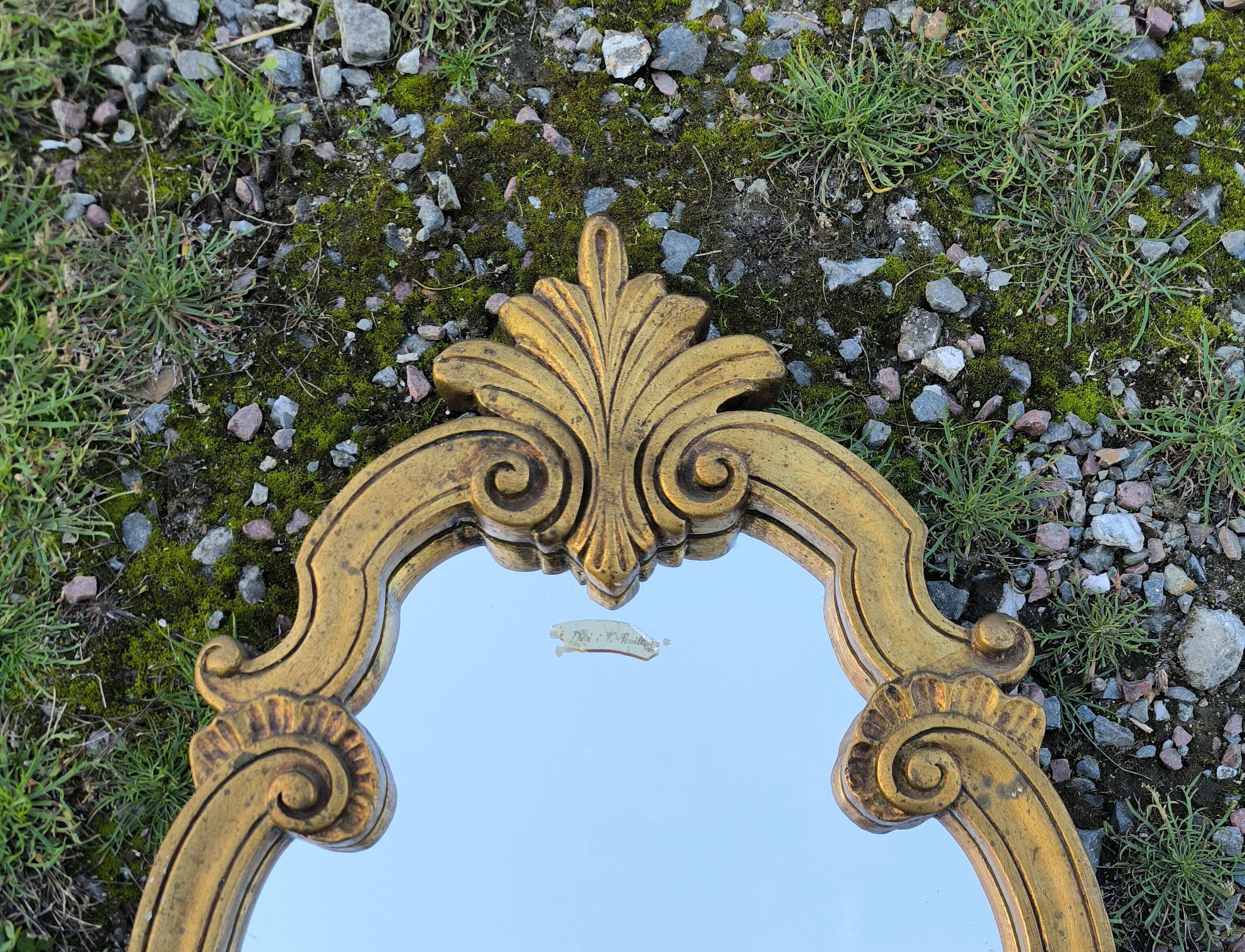 Vintage Louis XV style gilded mirror