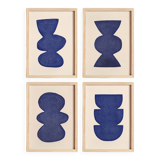 Collection of 4 abstract paintings - paintings signed Eawy