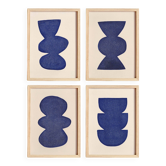 Collection de 4 peintures abstraites - tableaux signé Eawy