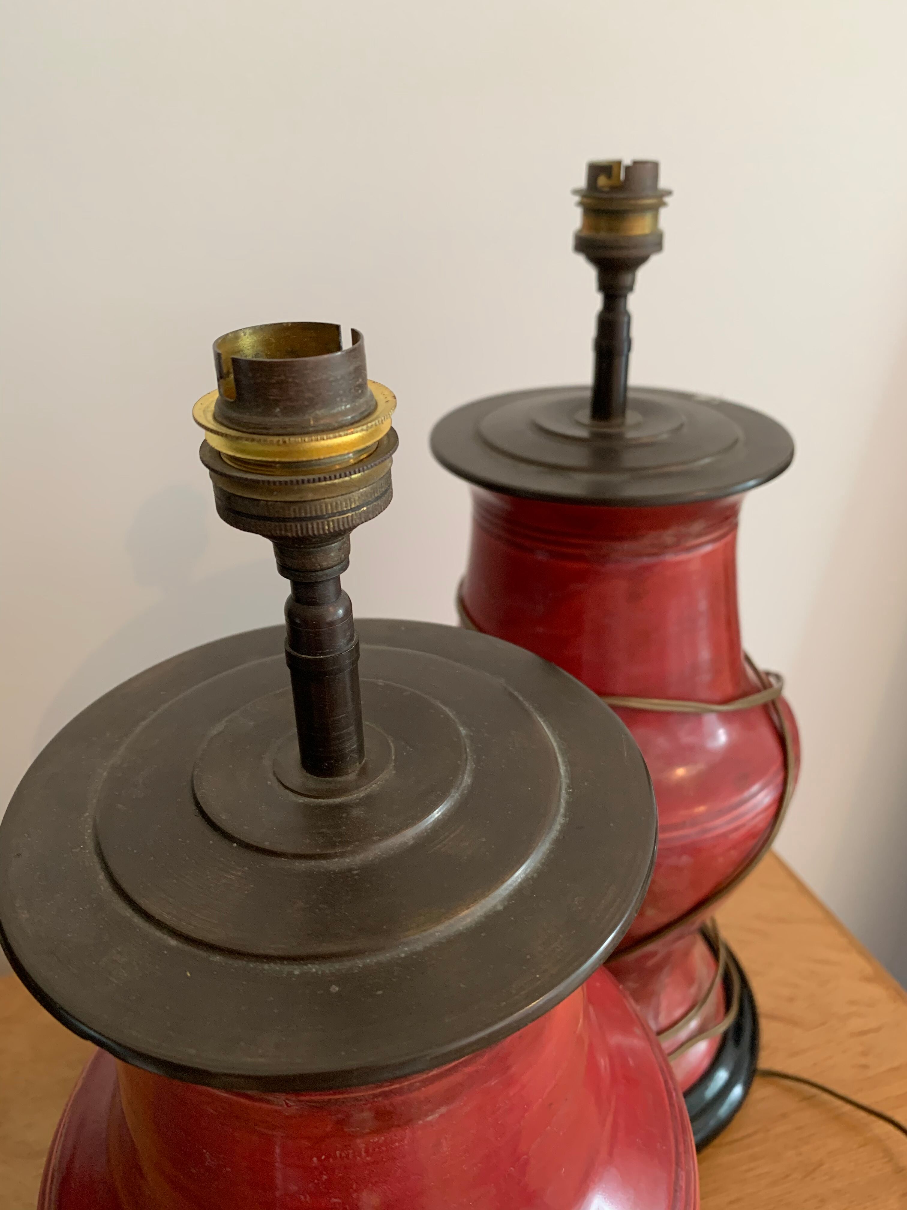 Lot lampes porcelaine