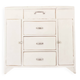 Buffet en bois peint en blanc