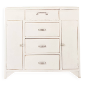 Buffet en bois peint en blanc
