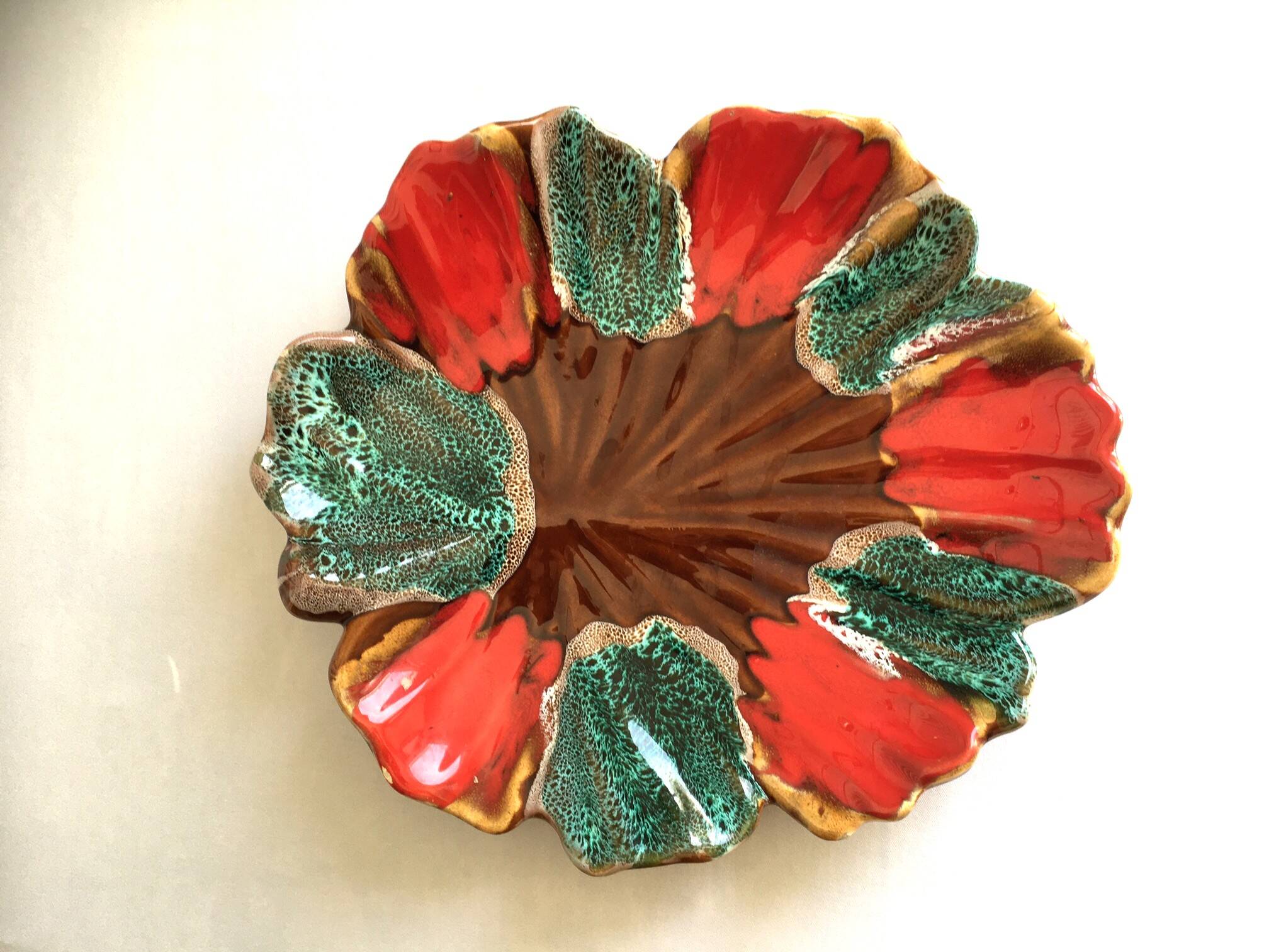 Colorful Vallauris ceramic dish