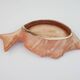 Plat poisson vintage en céramique de couleur terracotta
