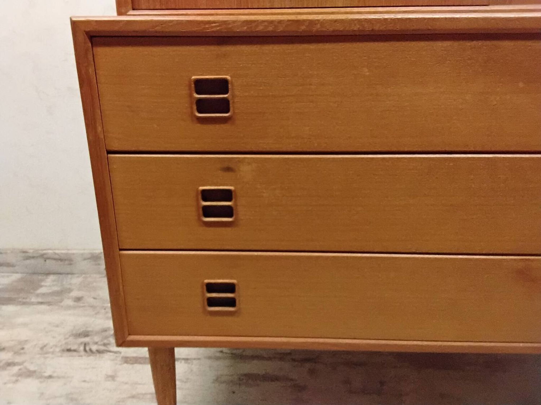 Scandinavian bookcase, chest of drawers