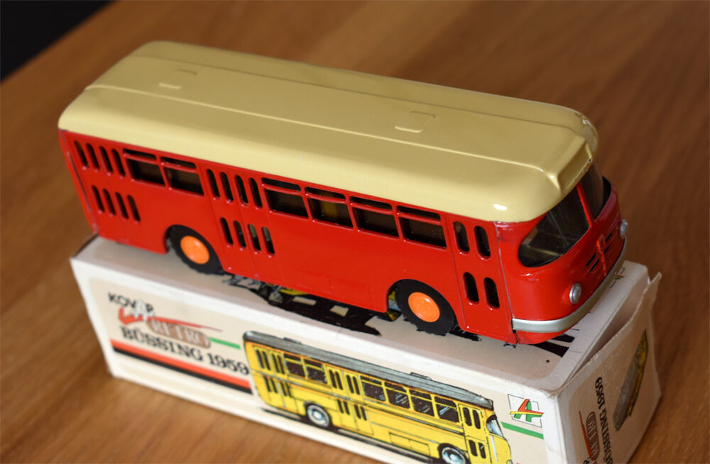 2th century painted sheet metal bus