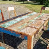 Teak table with 6 chairs