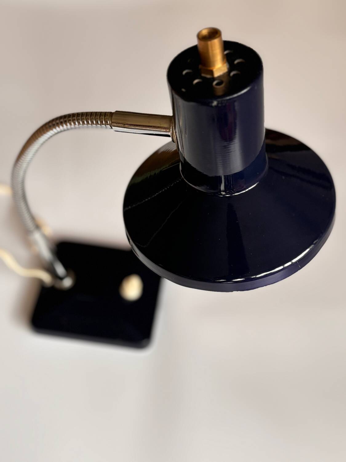 Lampe articulée de bureau en métal bleu, 1970