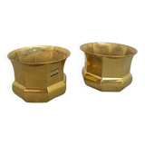 Brass set flower pots, pots
