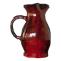 Terracotta pitcher glazed in oxblood red and black, terracotta vase, vintage pitcher, kitchen