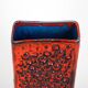 Red vase, Fat Lava, German design, 1960s, made in West Germany