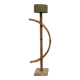Lampadaire sculptural en rotin cintré