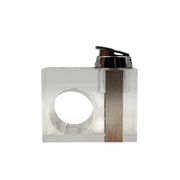 Briquet de table en lucite transparent de l'ère spatiale, Italie des années 1970