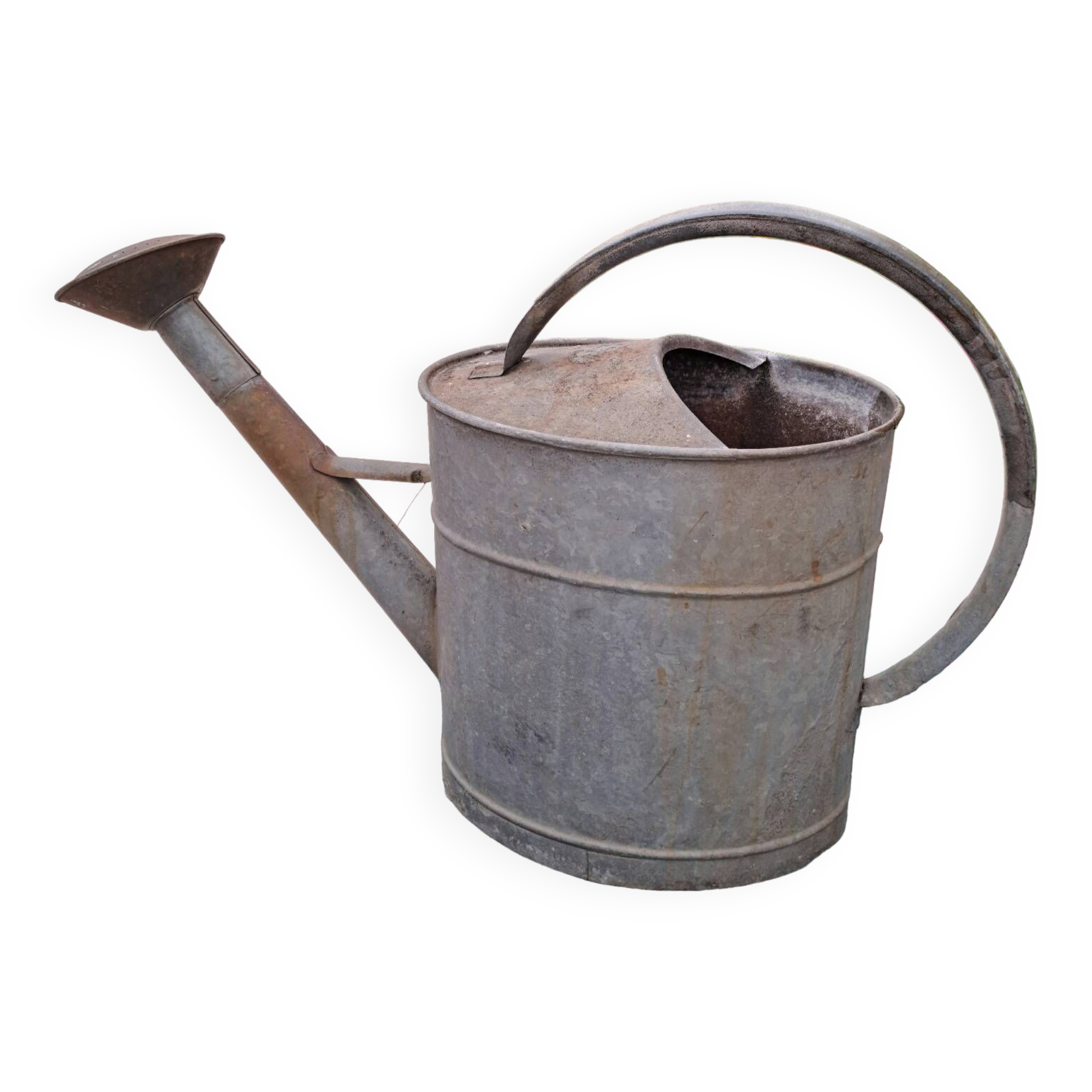 Old zinc watering can