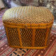 Woven bamboo storage chest
