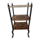 Side table, Napoleon III occasional table with 3 tiers in marquetry.