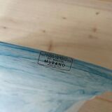 Marbled blue Murano glass wall light