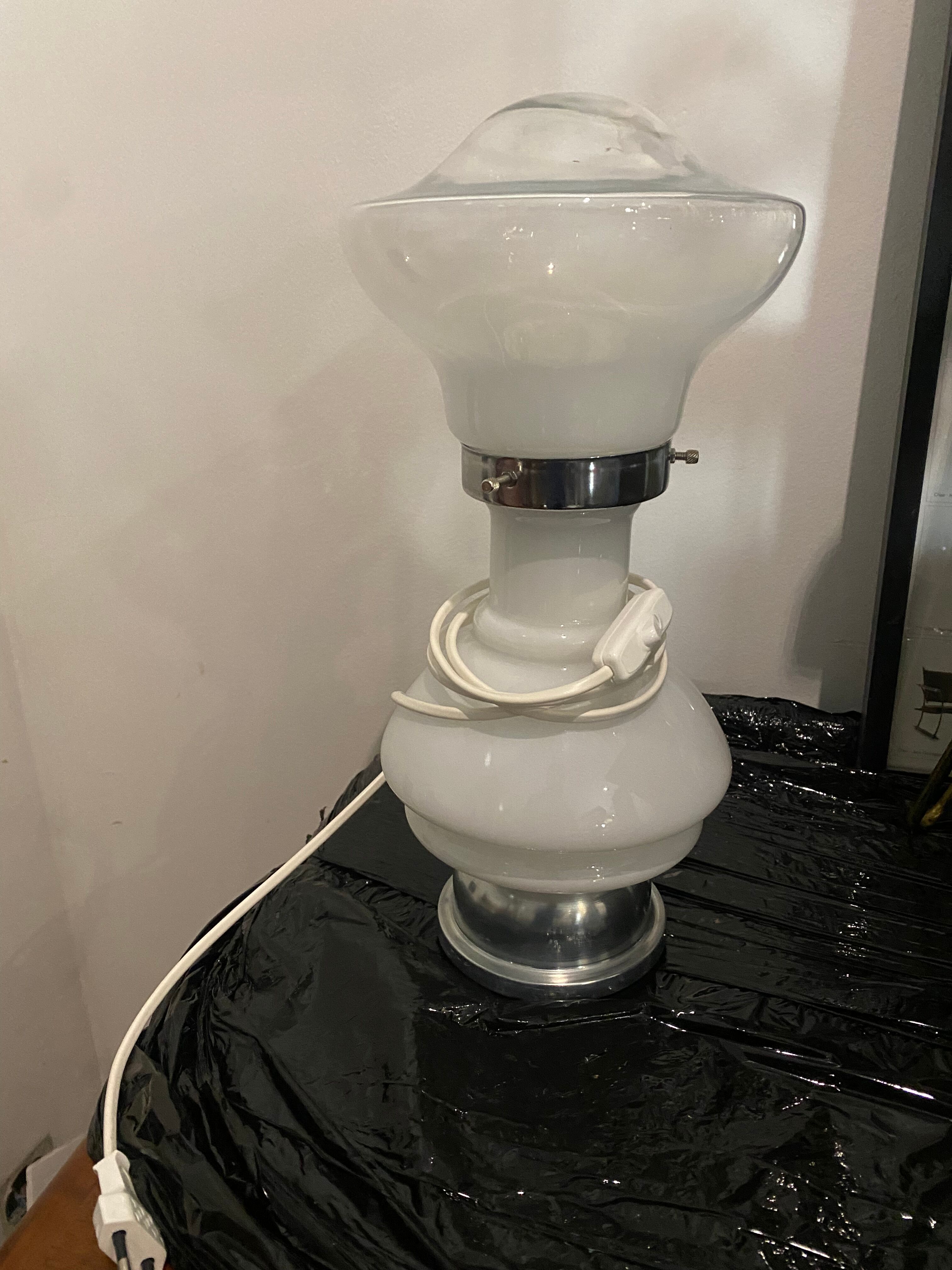 Large Italian glass lamp from Murano Vintage 1970