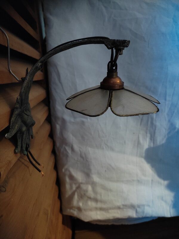 Wall lamp flower petal mother-of-pearl base bronze Rose dp 1122249