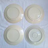 Vintage flat plates green blue pink