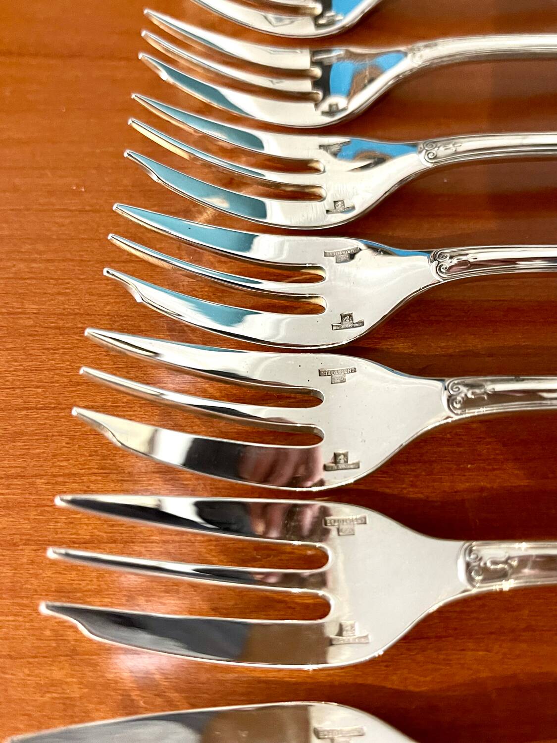 Christofle Malmaison 12 cake/dessert forks, mint condition