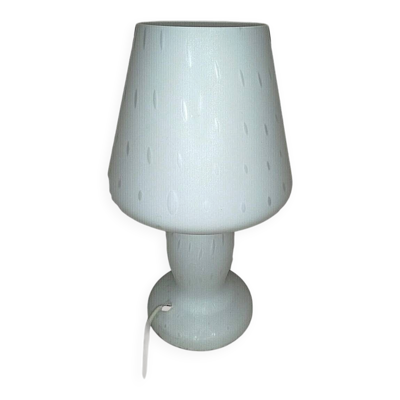 Lampe Champignon Vintage Murano Opalin avec Diffuseur Tinsel ? Table Mushro