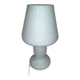 Lampe Champignon Vintage Murano Opalin avec Diffuseur Tinsel ? Table Mushro
