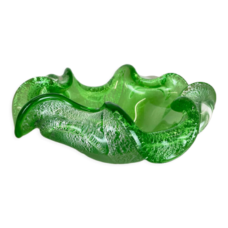 Murano glass "floral" bowl element shell ashtray by Barovier & Toso, italy, 1970