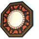 Mexican wooden mirror decorated with birds, 70s